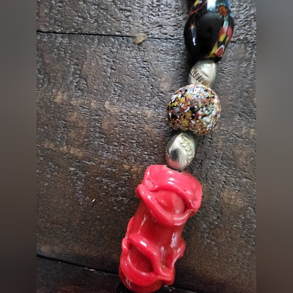 VINTAGE NECKLACE HANDCRAFTED AFRICAN ARTISAN BEADS - Picture 15 of 16